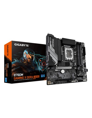B760M GAMING X DDR4 GEN5 Placa Base  Compatible con procesadores Intel Core 14ª generación, VRM de 8+1+1 fases, hasta 3200 MHz 